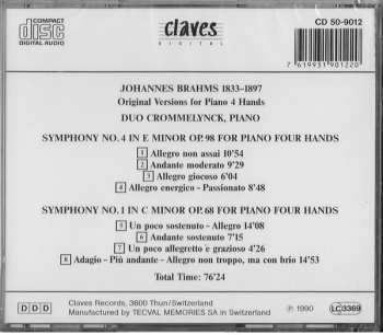 CD Johannes Brahms: Symphony No. 4 Op. 98 / Symphony No. 1 Op. 68 597798