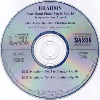 CD Johannes Brahms: Four Hand Piano Music Vol. 15 321692