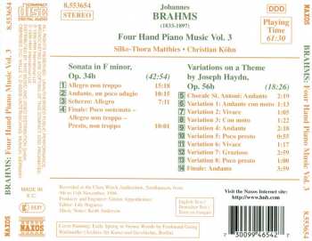 CD Johannes Brahms: Four Hand Piano Music Vol. 3 - Sonata in F minor, Variations on a Theme by Joseph Haydn 345547