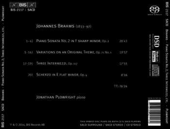 SACD Johannes Brahms: Piano Sonata No. 2; Variations; Three Intermezzi; Scherzo 597797