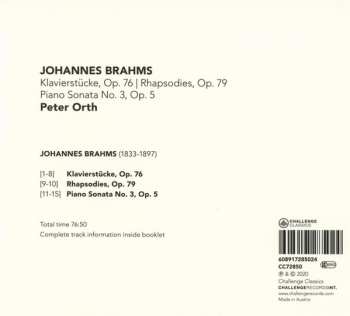 CD Johannes Brahms: Klavierstücke, Op. 76 | Rhapsodies, Op. 79 | Piano Sonata No. 3, Op. 5 575364