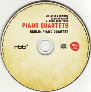 CD Johannes Brahms: Piano Quartets 251382