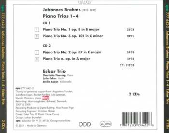 2CD Johannes Brahms: Piano Trios Nos. 1-4 150544