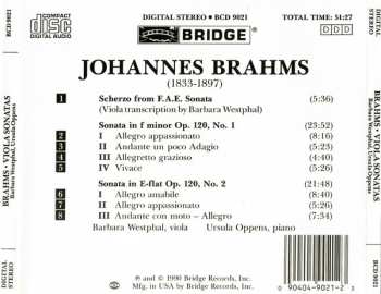 CD Johannes Brahms: Sonatas Op. 120, No. 1 And No. 2 / Scherzo In C Minor 286635