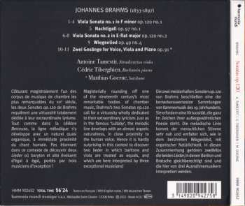 CD Johannes Brahms: Sonatas Op.120 | Zwei Gesänge Op. 91 | Wiegenlied 574680