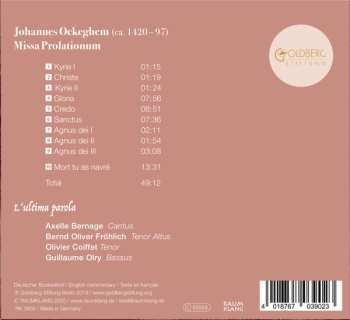 CD Johannes Ockeghem: Missa Prolationum  DIGI 600598