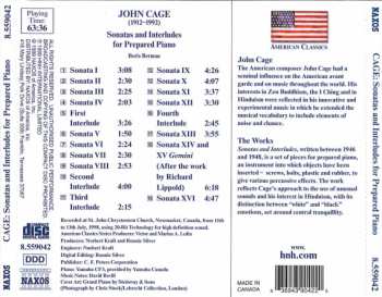 CD John Cage: Sonatas And Interludes For Prepared Piano (1946-48) 609385