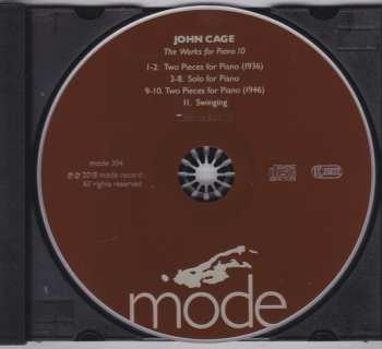 CD John Cage: The Works For Piano 10 607704