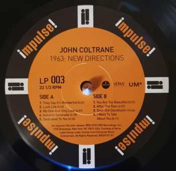 5LP/Box Set John Coltrane: 1963: New Directions 579574