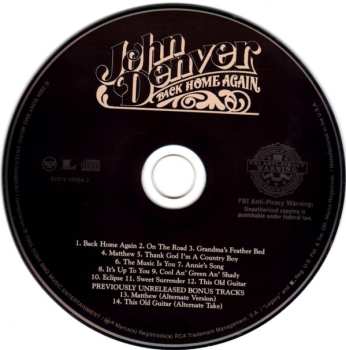 CD John Denver: Back Home Again 560043