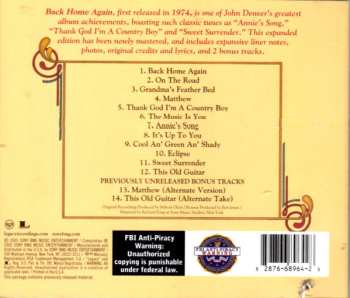 CD John Denver: Back Home Again 560043