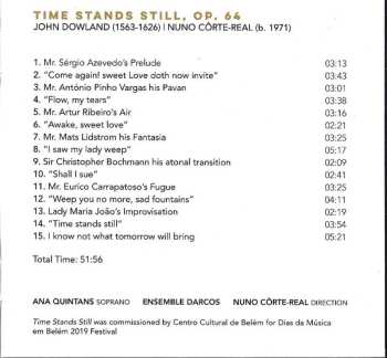 CD John Dowland: Time Stands Still 544201