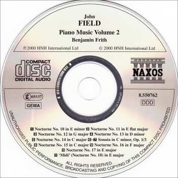 CD John Field: Piano Music Volume 2 (Nocturnes And Sonatas) 257430