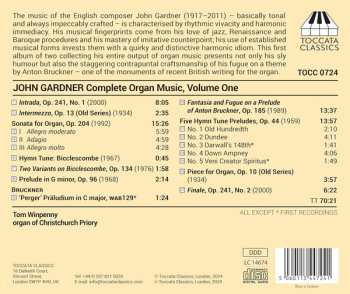 CD John Gardner: Complete Organ Music, Volume One 623817