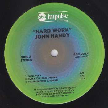 LP John Handy: Hard Work 657802