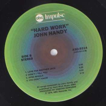 LP John Handy: Hard Work 657802