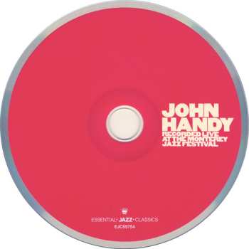 CD John Handy: Recorded Live At The Monterey Jazz Festival 574000