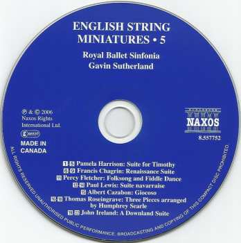 CD Royal Ballet Sinfonia: English String Miniatures 5 127362