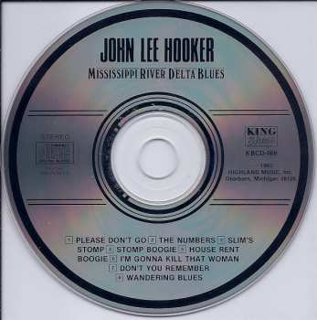 CD John Lee Hooker: Mississippi River Delta Blues 598500