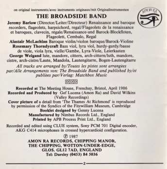 CD The Broadside Band: John Playford's Popular Tunes 658872