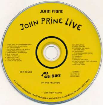 CD John Prine: John Prine Live 546369