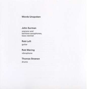 CD John Surman: Words Unspoken 567651