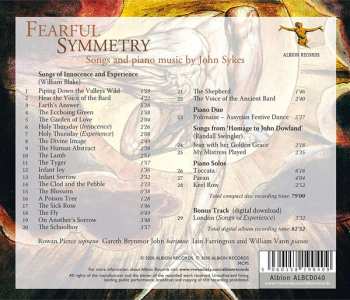 CD William Vann: Fearful Symmetry: Songs And Piano Music By John Sykes   648313