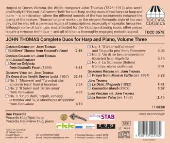 CD John Thomas: Complete Duos For Harp And Piano, Volume Three 581600