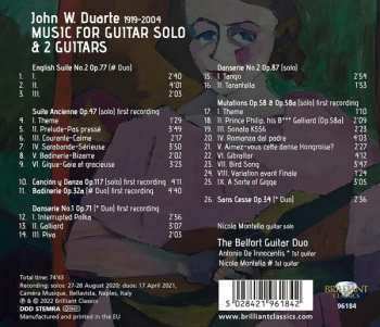 CD John W. Duarte: Music For Guitar Solo And 2 Guitars 609567