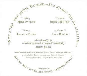 CD John Zorn: Templars - In Sacred Blood 601612