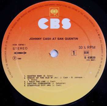 LP Johnny Cash: Johnny Cash At San Quentin 655659