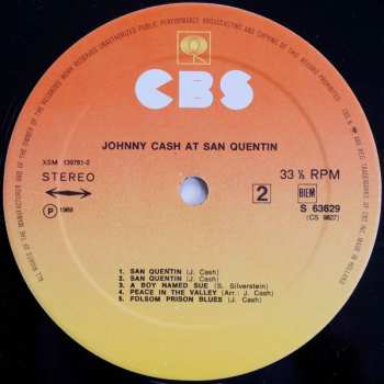 LP Johnny Cash: Johnny Cash At San Quentin 655659