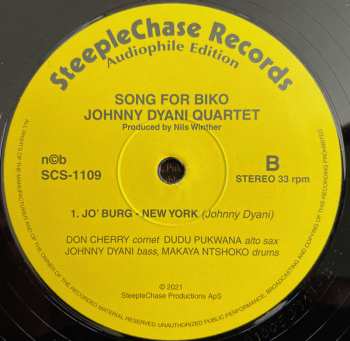 LP Johnny Dyani Quartet: Song For Biko 574331