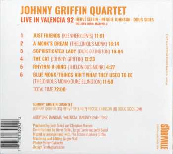 2CD The Johnny Griffin Quartet: Live In Valencia 92 619523