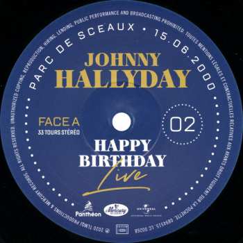 4LP/Box Set Johnny Hallyday: Happy Birthday Live - Parc De Sceaux 15.06.2000 LTD | NUM 70513