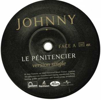 SP Johnny Hallyday: Le Pénitencier LTD | NUM 342033