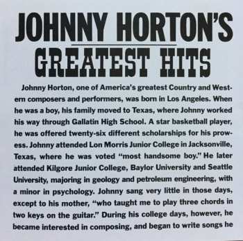 CD Johnny Horton: Johnny Horton's Greatest Hits 549654