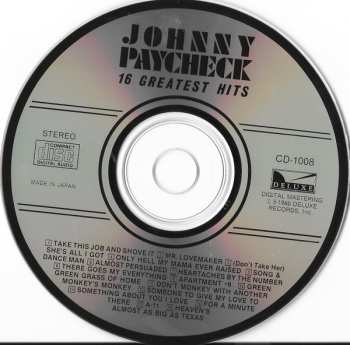 CD Johnny Paycheck: 16 Greatest Hits 547551