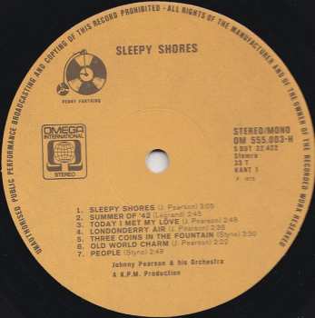 LP Johnny Pearson & His Orchestra: Sleepy Shores 643966