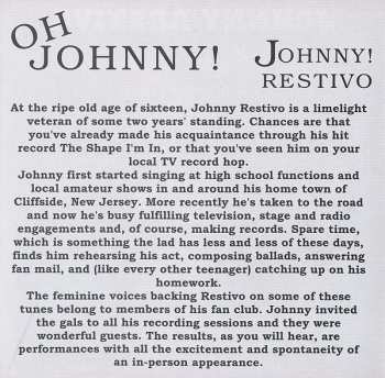 CD Johnny Restivo: The Shape I'm In 588332