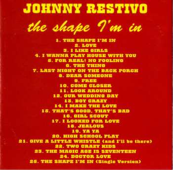 CD Johnny Restivo: The Shape I'm In 588332