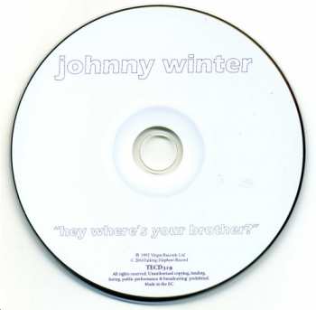 CD Johnny Winter: "Hey, Where's Your Brother?" 351352