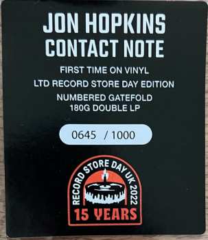 2LP Jon Hopkins: Contact Note LTD | NUM 624874