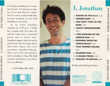 CD Jonathan Richman: I, Jonathan 604275