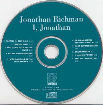 CD Jonathan Richman: I, Jonathan 604275