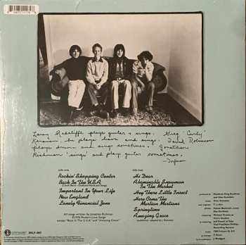 LP Jonathan Richman & The Modern Lovers: Jonathan Richman & The Modern Lovers CLR 614823