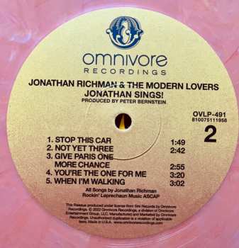 LP Jonathan Richman & The Modern Lovers: Jonathan Sings! LTD 601057