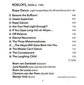 SACD Joris Roelofs: Rope Dance: Light-Footed Music For All And None 575305