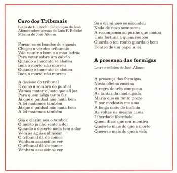 CD José Afonso: Coro Dos Tribunais DIGI 486829