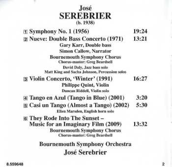 CD Jose Serebrier: Symphony No. 1 • Double Bass Concerto • Violin Concerto 571818